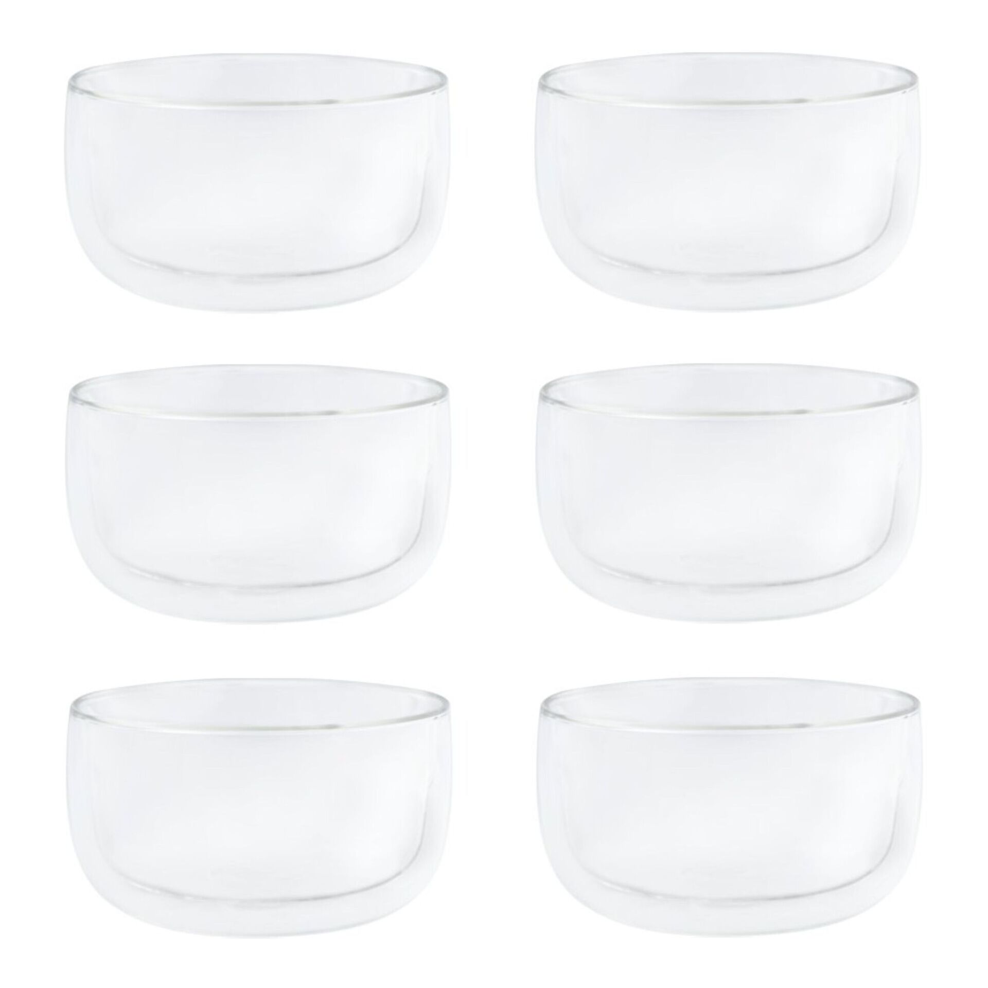 6 Piece, Dessert glass set,,large
