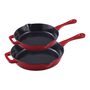 2 Piece cast iron Fry pan set,,large