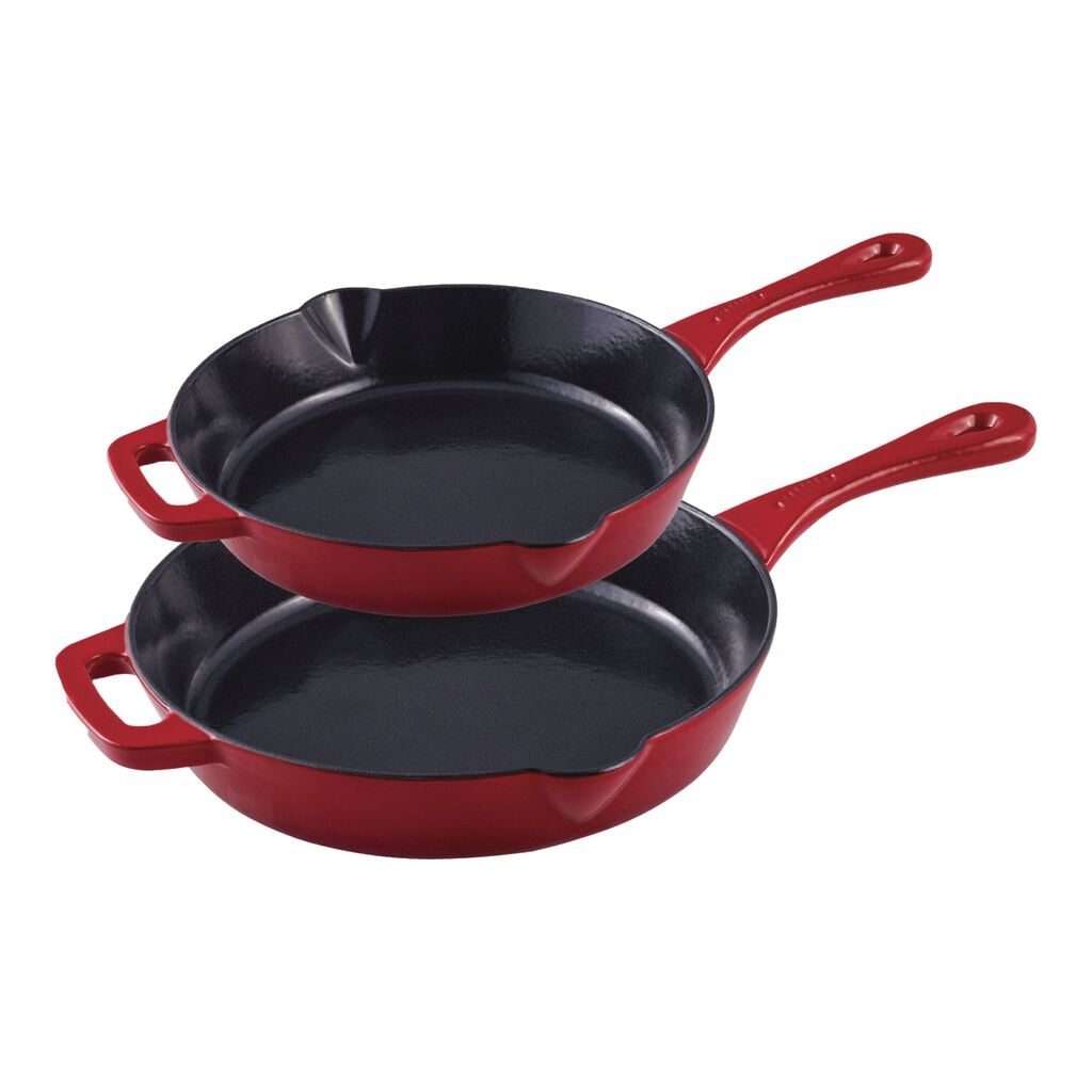 2 Piece cast iron Fry pan set,,large