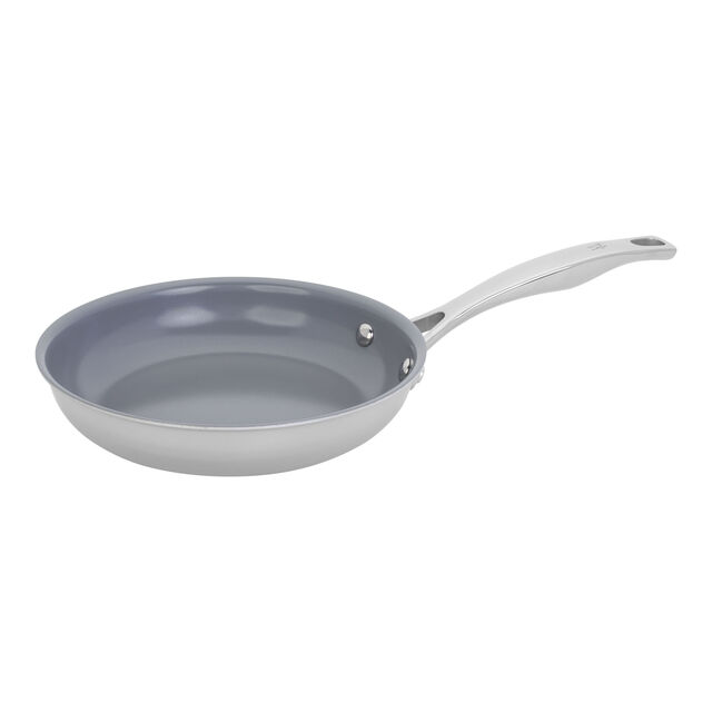8.00 inch, Stainless Steel, Ceramic Nonstick Frying Pan,,large