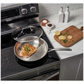 12.00 inch, Stainless Steel, Frying Pan With Lid,,large
