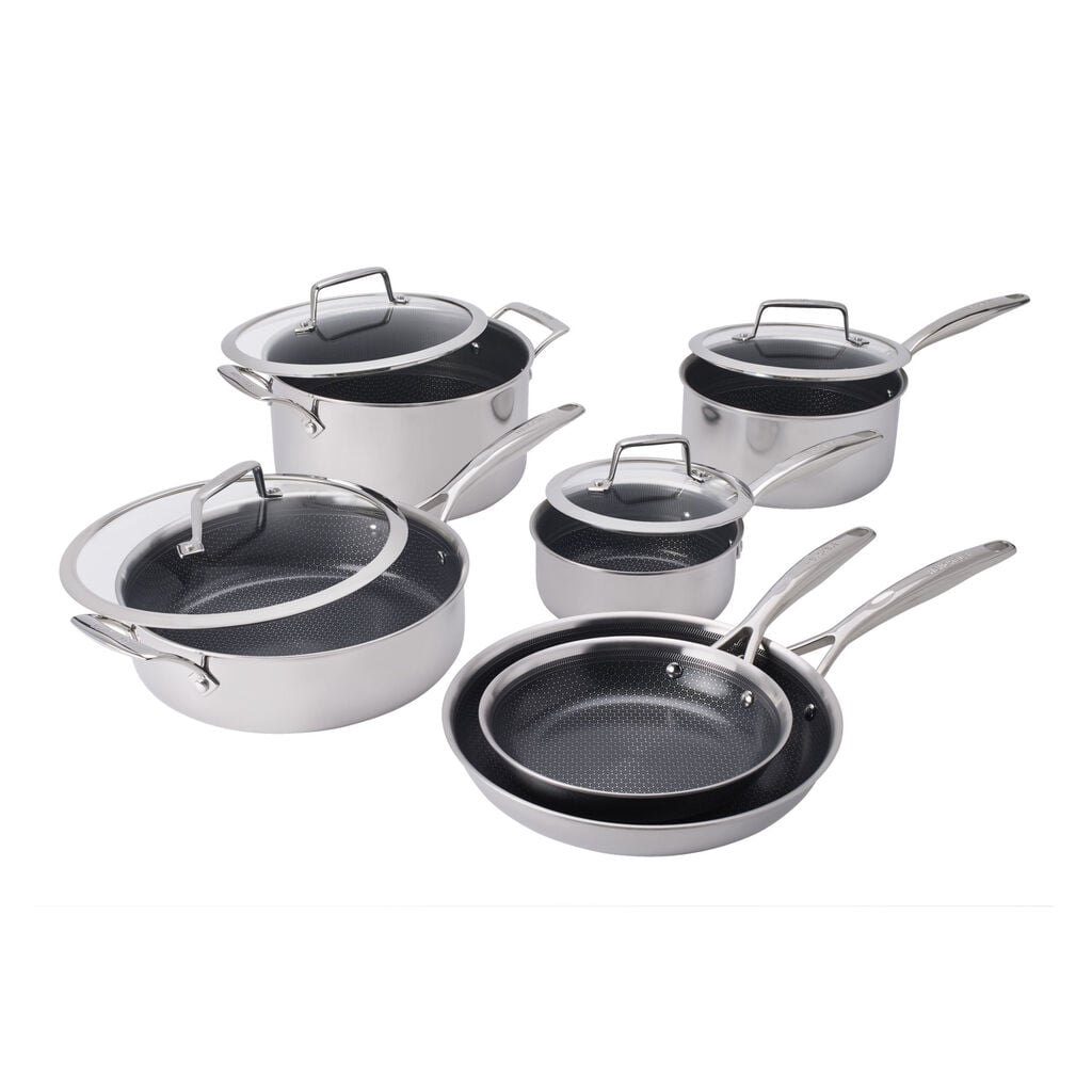 10 Piece stainless steel Cookware set,,large
