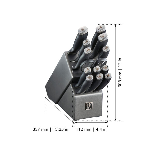 14 Piece, Knife block set, black,,large
