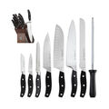 9 Piece, Knife block set, black,,large