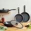 11-inch, Aluminum, Ceramic Nonstick Wok With Lid, Black Matte,,large preview