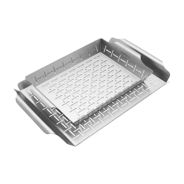 2-pc, Stainless Steel, Grill Topper And Basket Set,,large