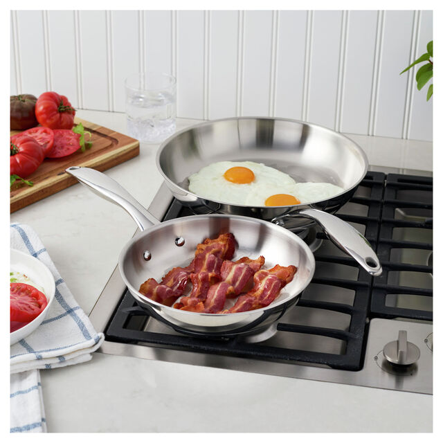 2-pc, Stainless Steel, Frying Pan Set,,large