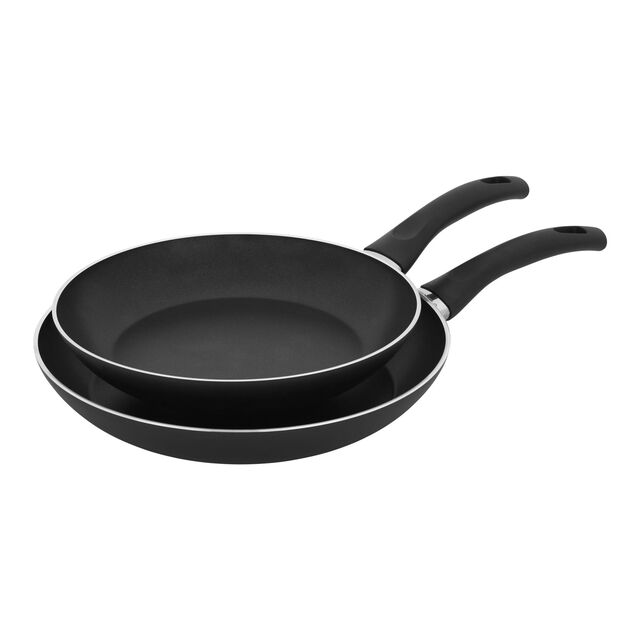 2 Piece aluminum Frypan Set - Black,,large