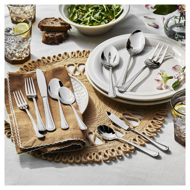 65 Piece Flatware Set polished,,large