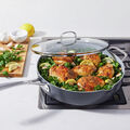 5 qt, Aluminum, Ceramic Nonstick Sauté Pan W/Lid,,large