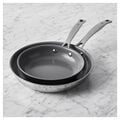 2-pc, Stainless Steel, Ceramic Nonstick Frying Pan Set,,large