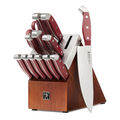 14 Piece, Knife block set, red,,large