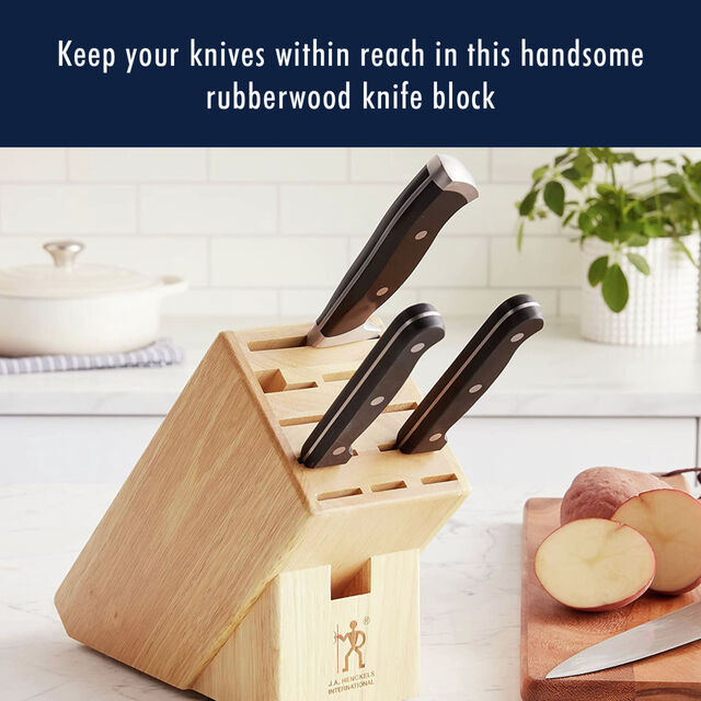 Rubberwood, Knife Storage Block,,large