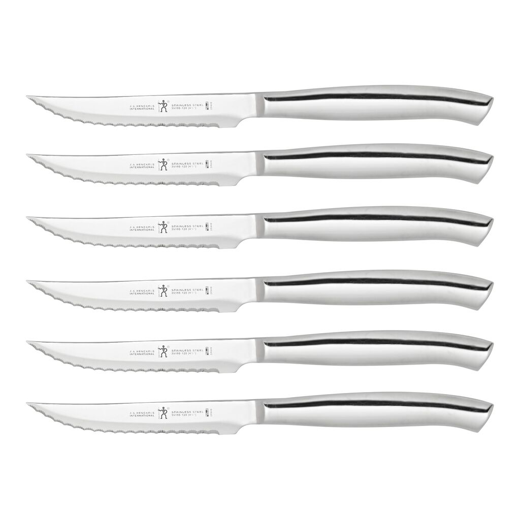 6 Piece, Steak set, silver,,large