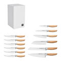 13-pc, Knife Block Set w/Vertical Magnetic Holder,,large