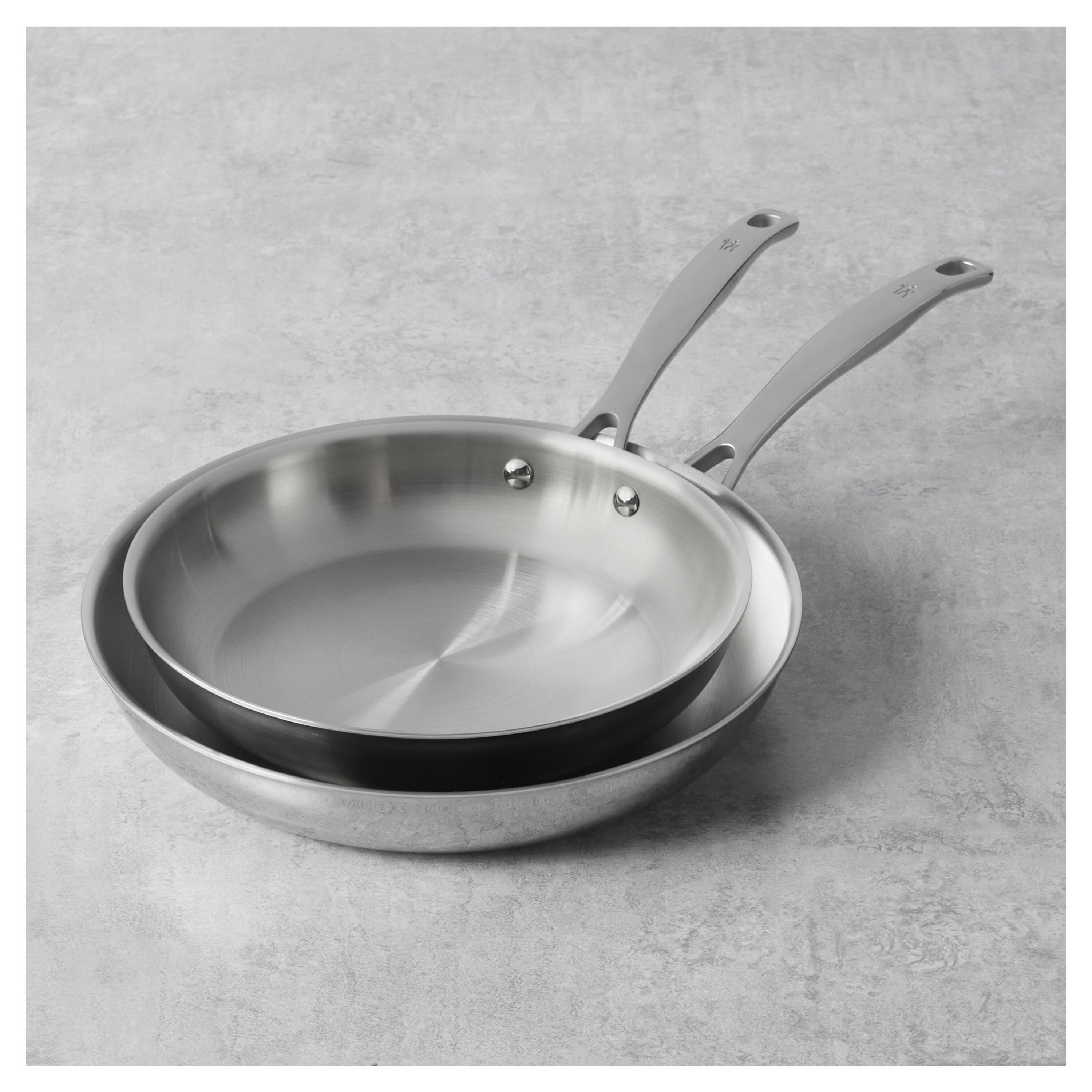Henckels - Clad H3 2-pc 10-in & 12-in Fry Pan Set - Stainless Steel - Thumbnail 4