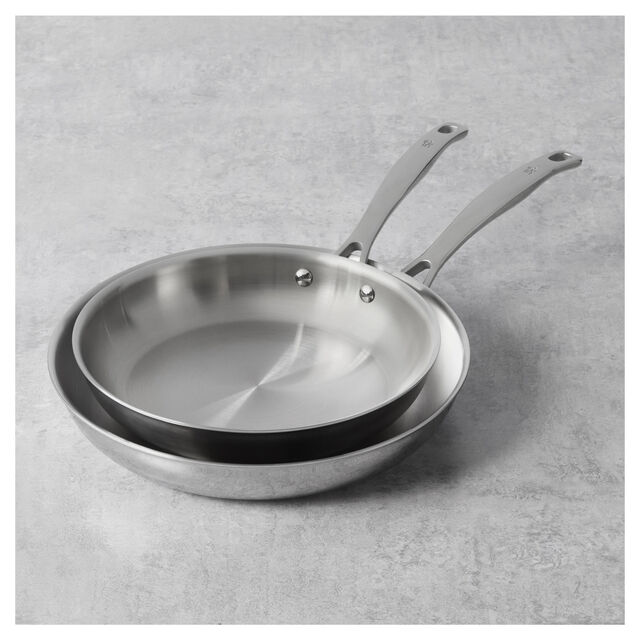 2-pc, Stainless Steel, Frying Pan Set,,large