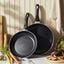 2 Piece aluminum Frypan Set - Black preview