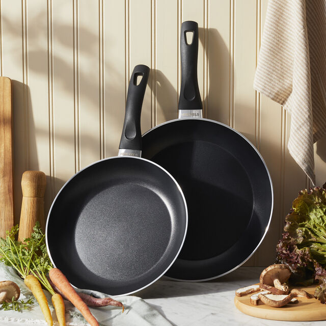 2 Piece aluminum Frypan Set - Black,,large