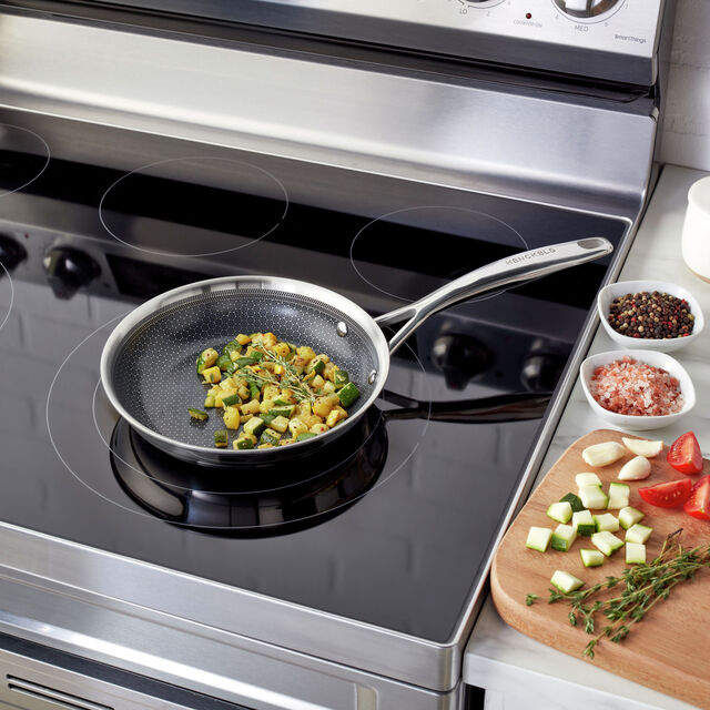 8.00 inch, Stainless Steel, Ceramic Hybrid Frying Pan,,large