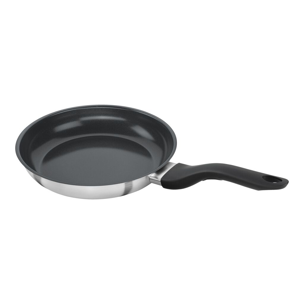Bratpfanne 24 cm, Edelstahl, Silber,,large