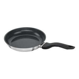 Bratpfanne 24 cm, Edelstahl, Silber