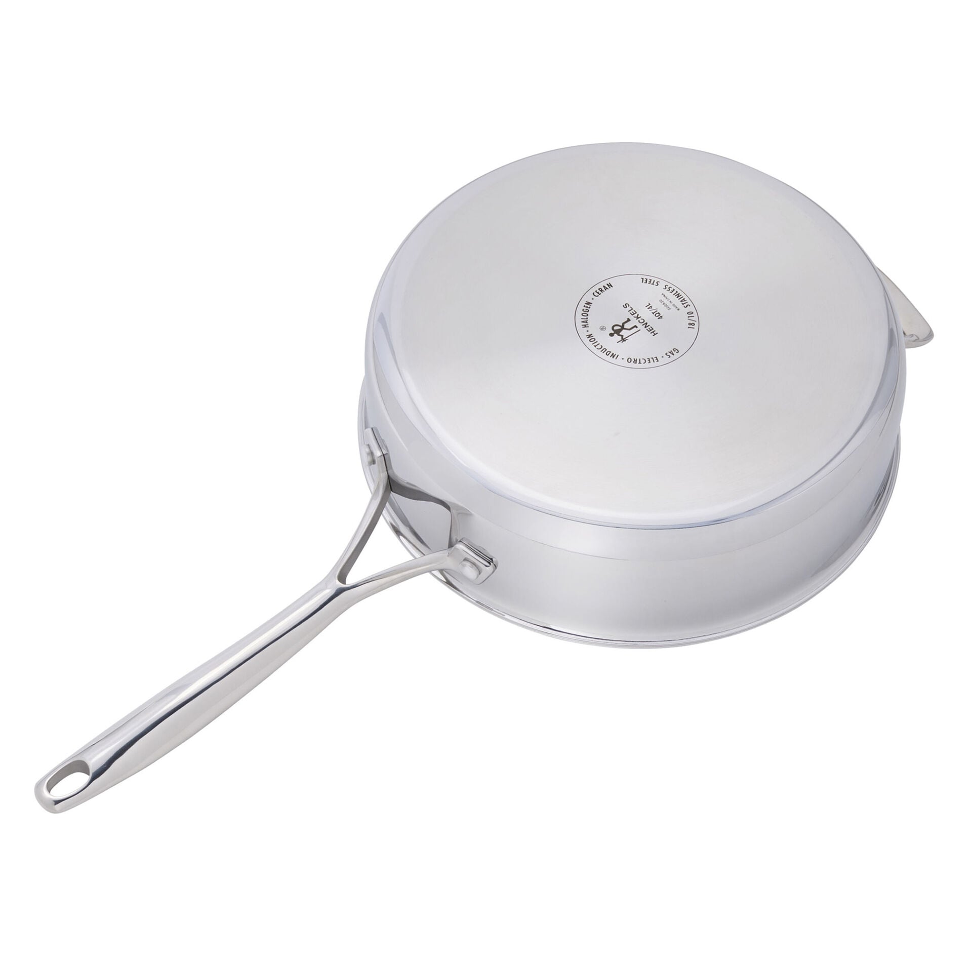 4 qt, Stainless Steel, Hybrid Ceramic Nonstick Saute Pan With Lid,,large