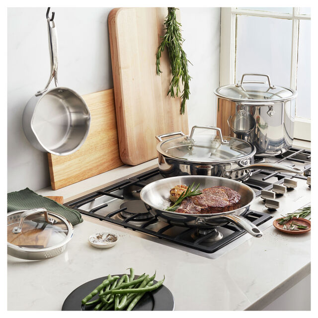 7-pc, Stainless Steel, Cookware Set,,large