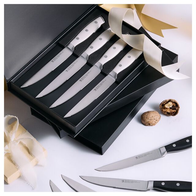 4 Piece, Steak set, white,,large