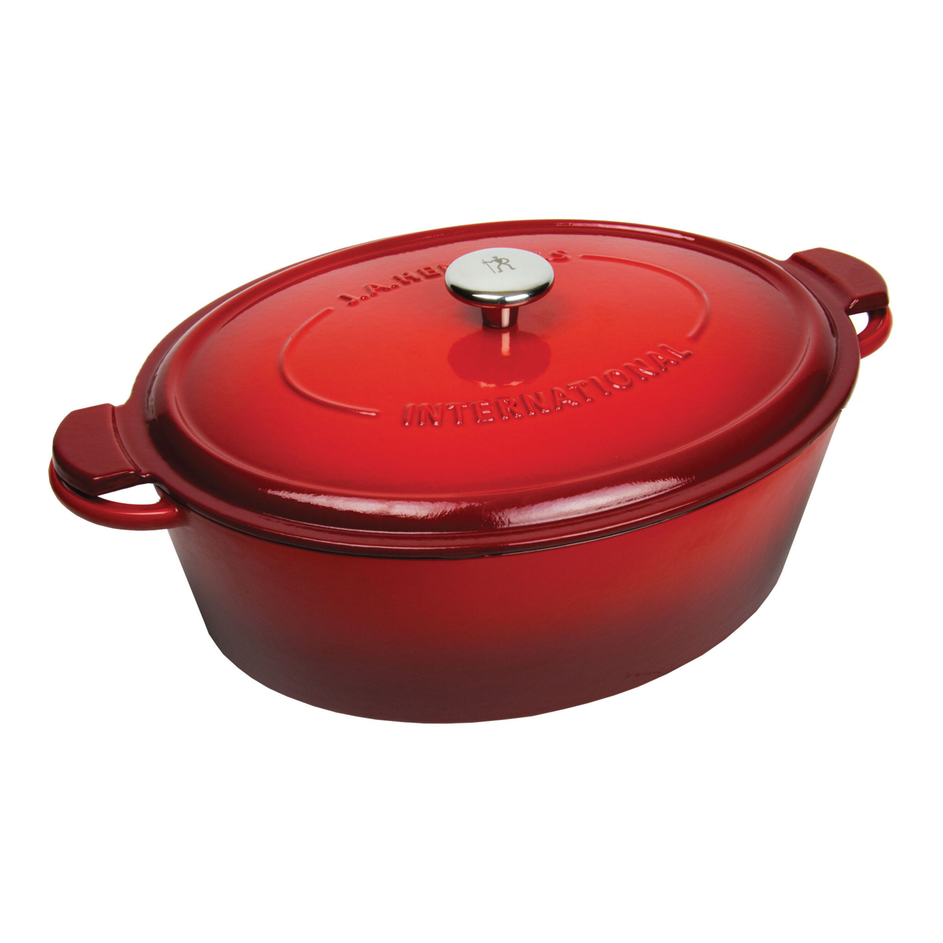 Cast Iron 4.4 l cast iron oval French oven, red | Henckels CA