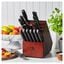 15 Piece, Knife block set, brown preview
