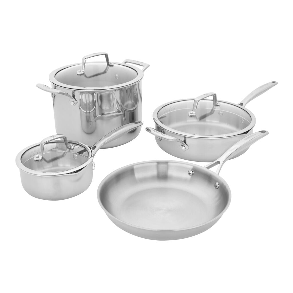 7-pc, Stainless Steel, Cookware Set,,large