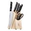 7 Piece, Knife block set, nature,,large preview