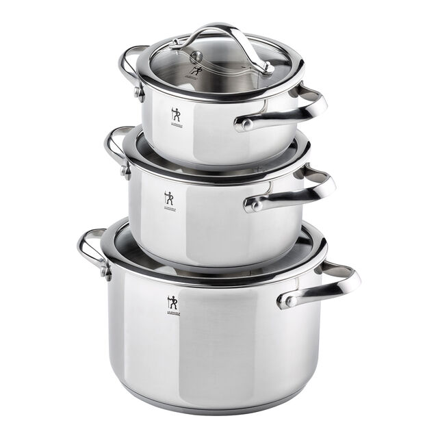 Pot set 6 Piece, 18/10 Stainless Steel,,large