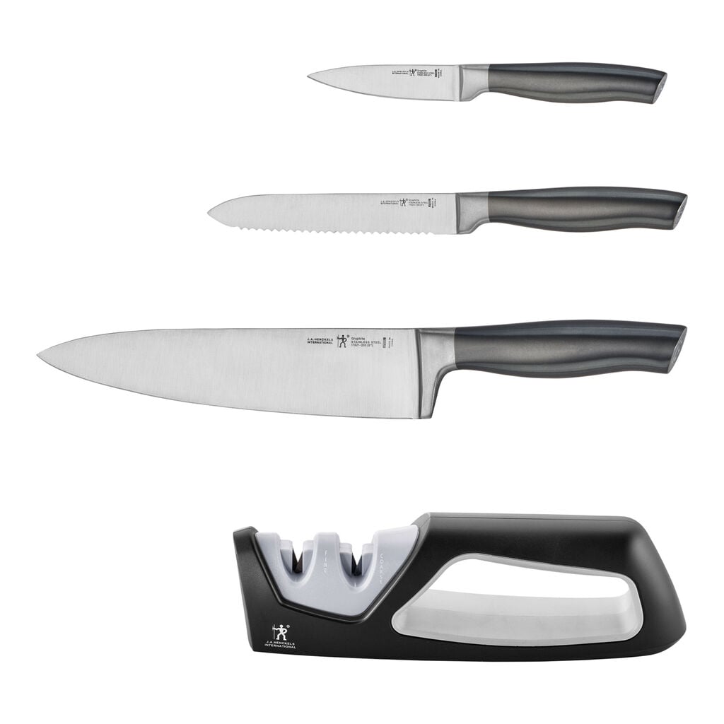4 Piece, Knife set, graphite-grey,,large