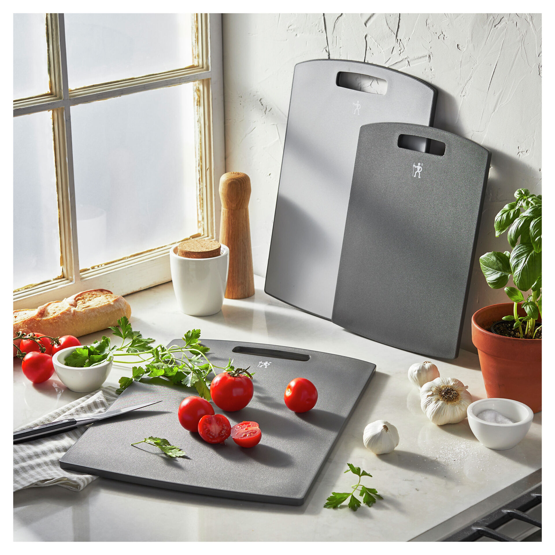 3-pc, Cutting Board Set, grey,,large