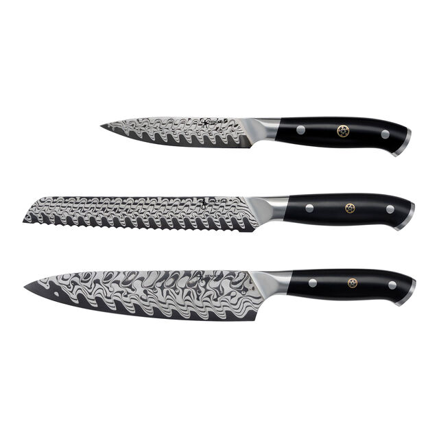 3-pc, Damascus Steel Chef Knife Set,,large