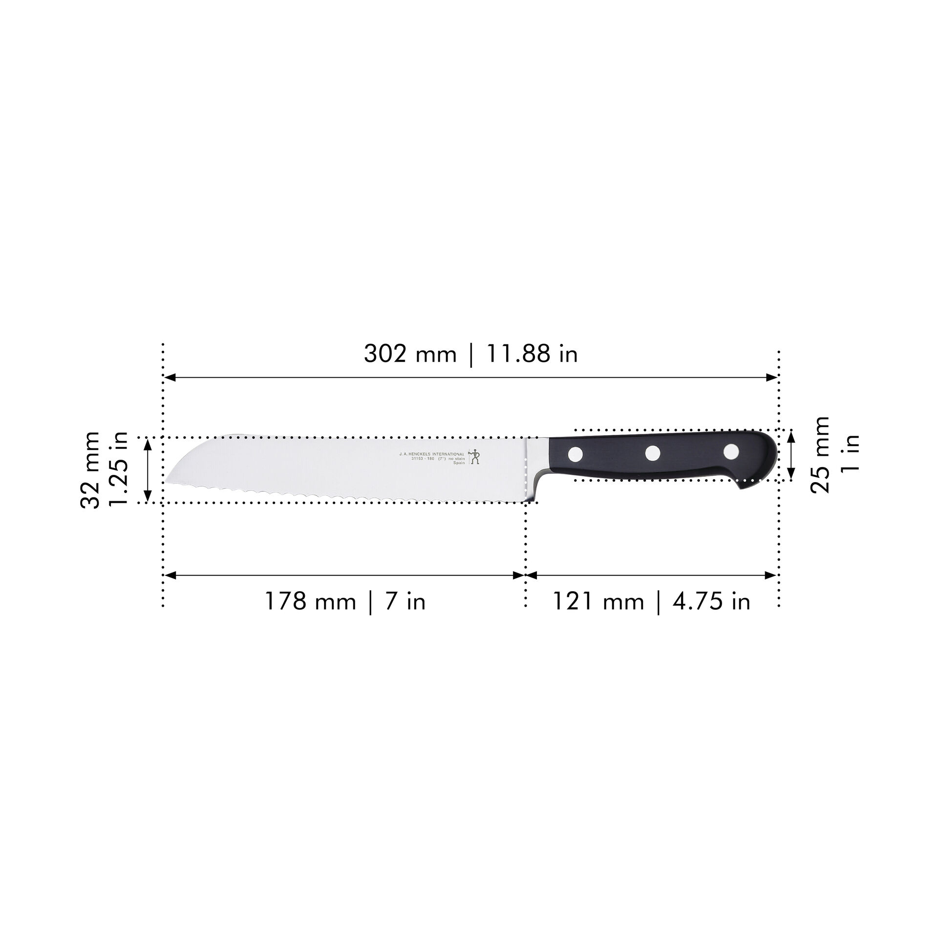 7-inch, Bread knife,,large
