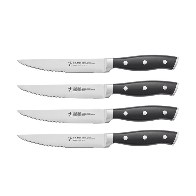 4 Piece, Steak set, black,,large