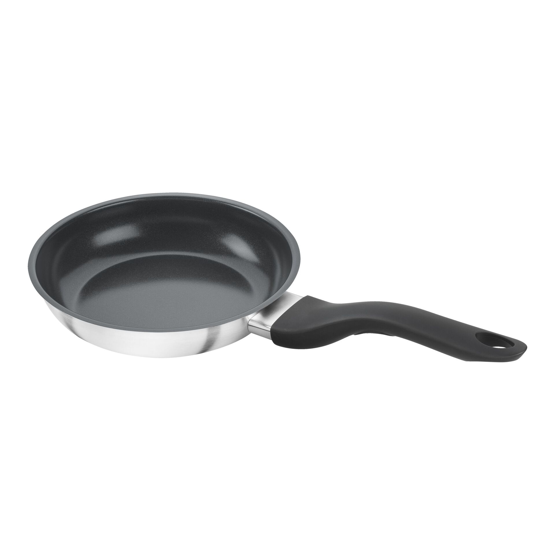 Bratpfanne 24 cm, Edelstahl, Silber,,large