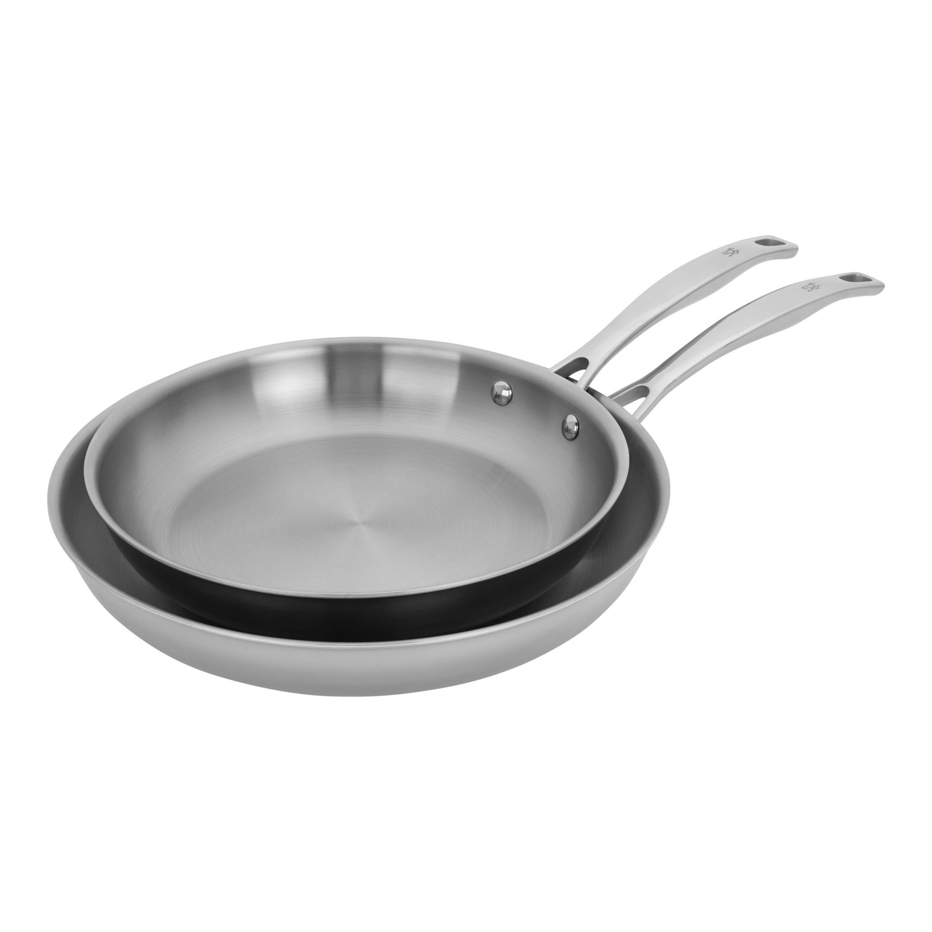 Henckels - Clad H3 2-pc 10-in & 12-in Fry Pan Set - Stainless Steel