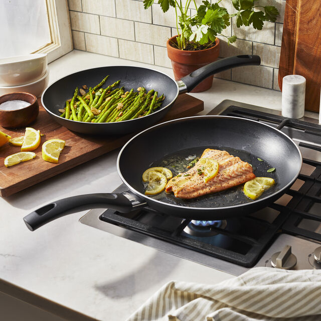 2 Piece aluminum Frypan Set - Black,,large