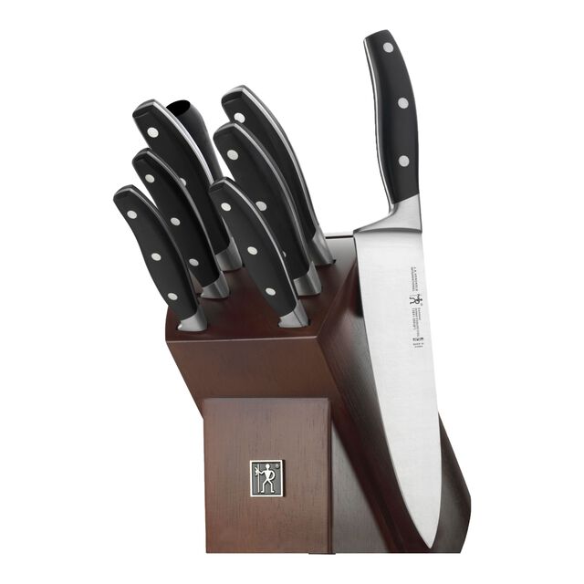 9 Piece, Knife block set, black,,large