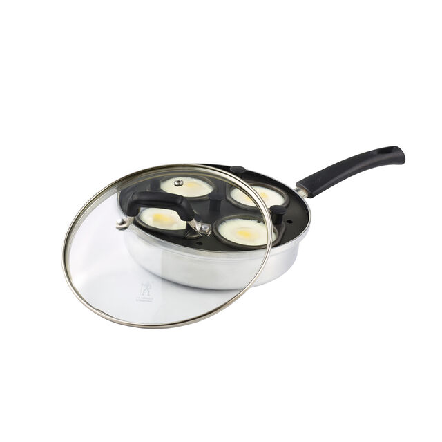 Non-Stick Egg Poacher 20 cm, aluminum, silver-black,,large