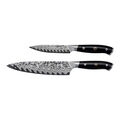 2-pc, Damascus Steel Chef and Paring Knife Set,,large