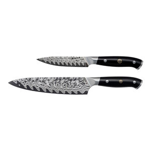 2-pc, Damascus Steel Chef and Paring Knife Set