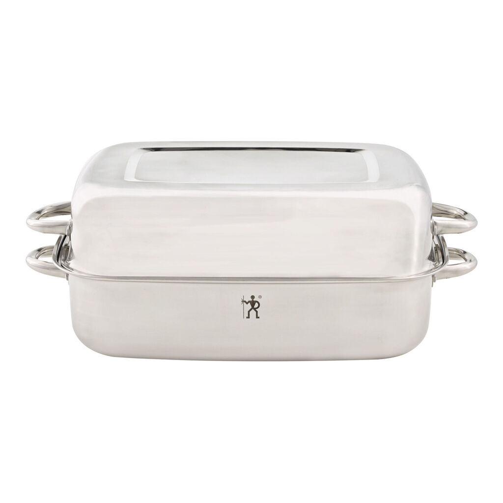  18/10 Stainless Steel rectangular Roaster, silver,,large