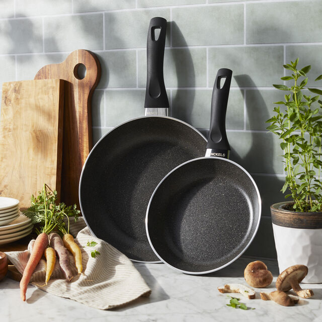 2 Piece aluminum Fry Pan Set - Granite,,large
