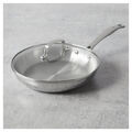 2-pc, Stainless Steel, Frying Pan With Lid,,large