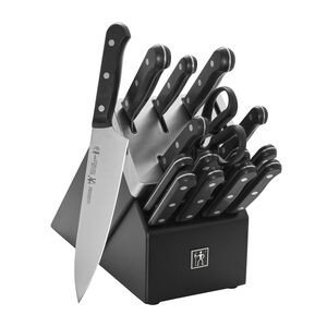 16 Piece, Knife block set, black